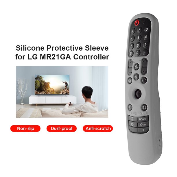 Funda antideslizante para Smart TV con control remoto para LG MR21GA/MR21GC (gris)
