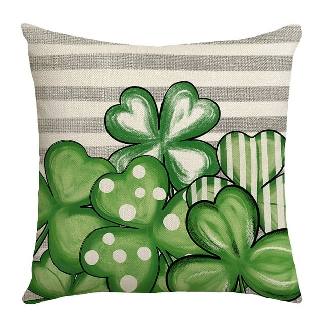 Rewenti Housse de Coussin Imprimée Irlandaise Coussin de Siège de Canapé Décoratif pour la Saint-Patrick