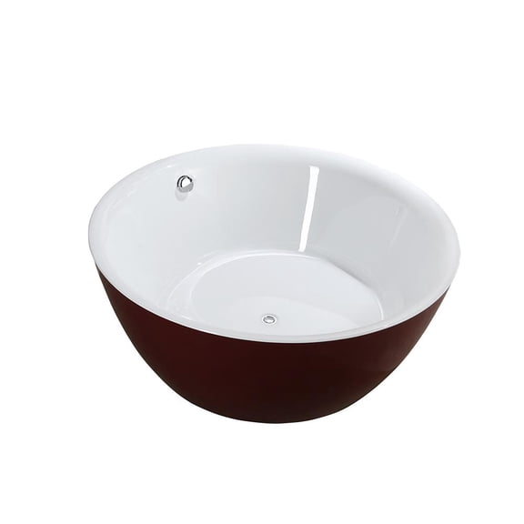 Bellaterra Home Prato 59 inch Freestanding Bathtub in Glossy Red