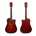 thumbnail image 4 of Tignapoo 38-Inch Cutaway Acoustic Guitar with Hand-Rubbed Finish, Basswood Body, Open Gear Tuners, Dual Metal Tailpiece, and Full Accessories Kit (Color Options Available), 4 of 7