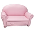 thumbnail image 4 of Gift Mark Upholstered Chaise Lounge with Pull Out Drawer, Pink, 4 of 4