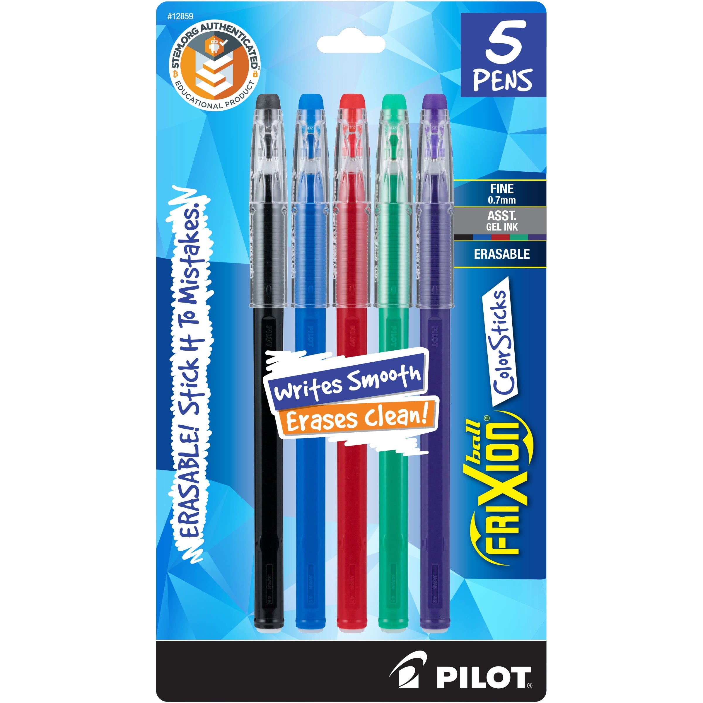 Pilot Pen Frixion Erasable Rollerball Pen (Pack of 4) Assorted Colours