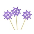 thumbnail image 2 of Darling Souvenir, Ship Wheel Cupcake Toppers, Beach Wedding Party Dessert Decorations - Pack Of 40, 2 of 3