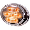 thumbnail image 1 of Maxxima M36180YCL Amber Clear Lens Mini Oval Clearance Marker Light with Stainless Steel Bezel, 1 of 1