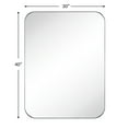 thumbnail image 3 of TEHOME Mid-Century Modern Chic Metal Rounded Wall Mirrors 30'' x 40'' - Chrome, 3 of 5