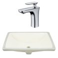thumbnail image 1 of 20.75-in. W CSA Rectangle Bathroom Undermount Sink Set In Biscuit - Chrome Hardware AI-23076, 1 of 7