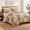 Yellow Rustic Patchwork-Queen (90 by98 Inch), variant on Red Vintage Patchwork King (96 by108 Inch) Cotton Reversible Bedspread Coverlet Set