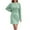 Green, variant on WRKEKC Womens Dresses Casual Solid Color Long Sleeve Boat Neck Mini Dress for Fall Winter Bodycon Soft Knit Back Zip Curve Hugging Silhouette and Cuffs
