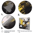 thumbnail image 3 of Designart "Yellow Grey Vibrant Swirls II" Modern Geometric Wall Art For Kitchen, 3 of 5