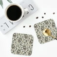 thumbnail image 5 of Disketp Skull With Cash Funny Coasters,4 Pcs Leather Coasters With Holder, Perfect Housewarming Hostess Gifts,Protect Furniture From Water Marks Scratch And Damage, 5 of 9