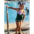 thumbnail image 5 of Toddler Girl Mermaid Swimwear with Matching Bow, 5 of 8