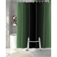 thumbnail image 3 of Split Shower Curtain for Transfer Bench, Green Black Ombre Fabric Shower Curtains for Bathroom, Modern Gradient Abstract Art Tub Sliding Transfer Bench Waterproof Bath Curtains 72"x78", 3 of 9