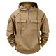 thumbnail image 1 of Dolkfu Sudadera con capucha de color sólido para hombre, sudadera de fitness con cuarto de cremallera y múltiples bolsillos, ropa deportiva para hombre L, 1 of 2