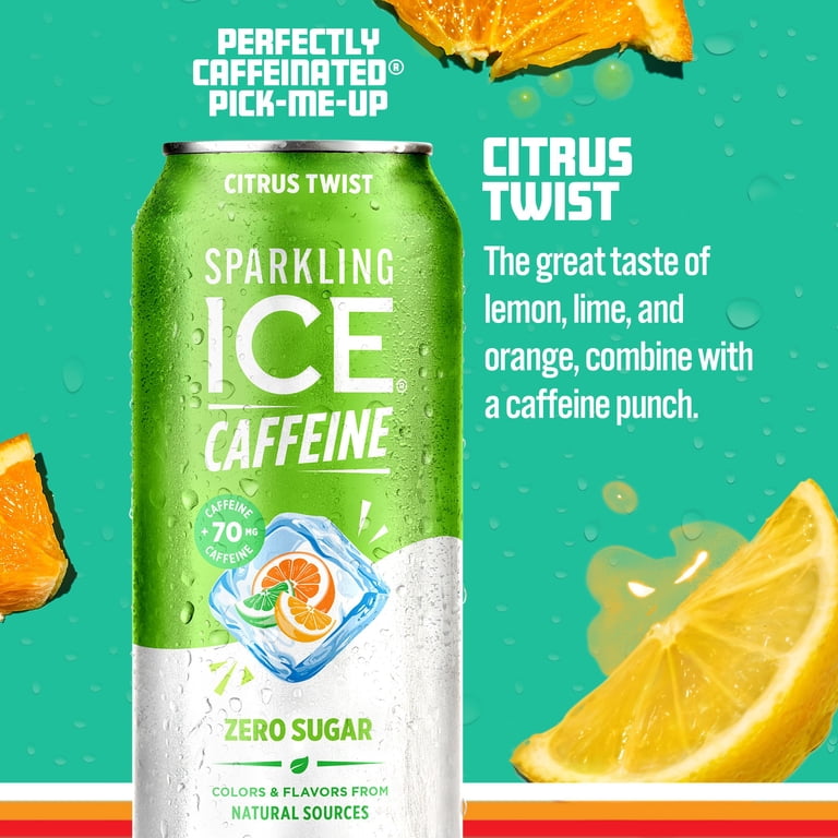 Sparkling Ice Zero Sugar, Zero Calorie Citrus Twist with Caffeine