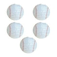 thumbnail image 2 of Dserhfy 5 Pcs/Set Football Paper Lanterns, Hanging Great Fidelity Foldable Round Olive Shape Decoration, Clear Print Reusable Basketball Lantern Ornaments Household Decor Stuff, 2 of 8