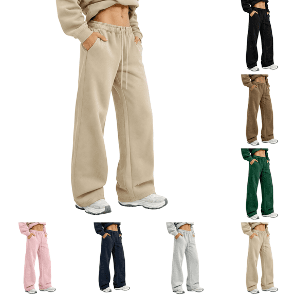 Baggy Sweatpants Men Stylish Wide Leg High Waisted Sweat Pants Casual Comfy Classic Basic Gym Athletic Sweatpants with Pockets Khaki XL