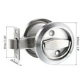 thumbnail image 2 of Round Recessed Door Lock Stainless Steel 304 Hidden Recessed Invisible Handle, Silver 2 Pack, 2 of 7