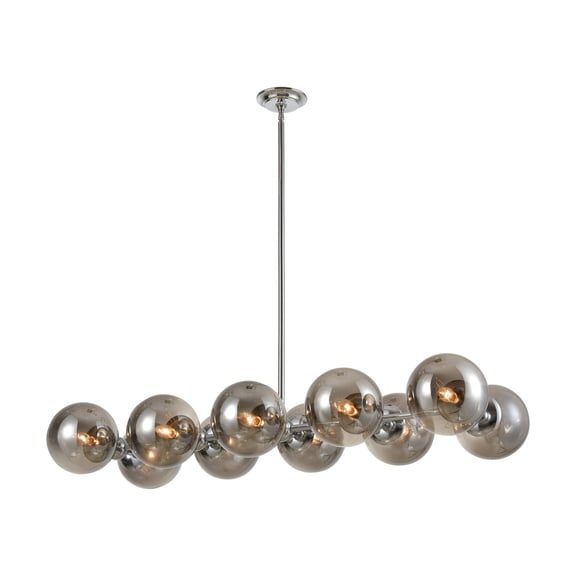 Elk Home Affinity 10-Light Modern Chandelier in Chrome Finish