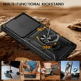 thumbnail image 4 of for Samsung Galaxy S24 Ultra Case with Slide Camera Cover, Rugged Heavy Duty Shockproof Protective S 24 Ultra Phone Case with Ring Kickstand, Black, 4 of 13