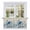 SteelBlue Linen, variant on Blue Ombre Floral Tier Curtains, Spring Elegant Flowers Beige Rustic Light Filtering Kitchen Curtains, 2Pcs Rod Pocket Half Window Treatments Panels for Sink Cafe Cabinet Camper 27.5x36 Inches