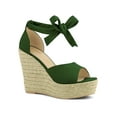 thumbnail image 1 of BLISSFUL STEP Sandales Espadrilles pour Femmes à Lacets avec Bride à la Cheville, 1 of 7