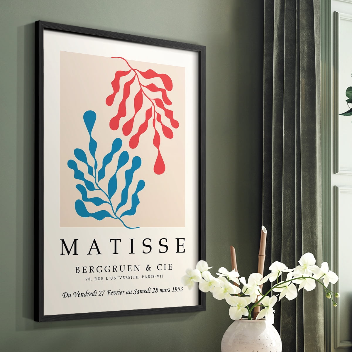 Matisse CCCXXVI in Black Solid Wood 16 x 20 Framed Print