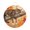 Burnt Orange, Rust, Amber, Gold, variant on Round Welcome Sign for Front Door, Sleeping Cat Fall Hanging Metal Farmhouse Wall Decor for Porch Entryway, Branches Maple Leave Thanksgiving Decoration for Holiday Housewarming Gift, 12 in