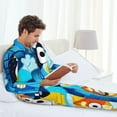 thumbnail image 6 of Netaao Bluey for Pajamas Set Long Sleeve Sleepwear Mens Button Down Nightwear Pj Sets for Sleeping-Medium, 6 of 7