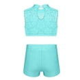 thumbnail image 2 of iEFiEL Kids Girls Athletic Outfit Tank Top with Bottoms Set for Ballet Dance Gym Workout Mint_Green 8, 2 of 7