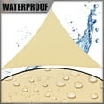 thumbnail image 3 of Amgo 12' x 21' x 24.2' Custom Size Beige Triangle Waterproof Sun Shade Sail Order To Make UPF50+ AMTADT12 Canopy Awning, 98% UV Blockage Water Resistant, Backyard Patio Garden (We Customize), 3 of 9