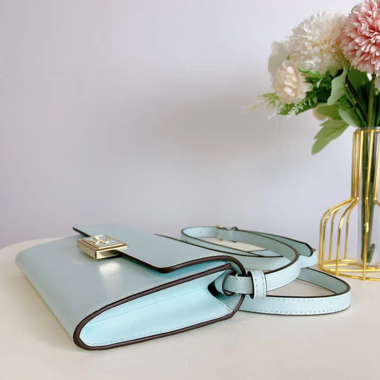 Kate Spade New York Women’s Reegan Smooth Leather Wallet Crossbody Bag (Turquoise Glass)