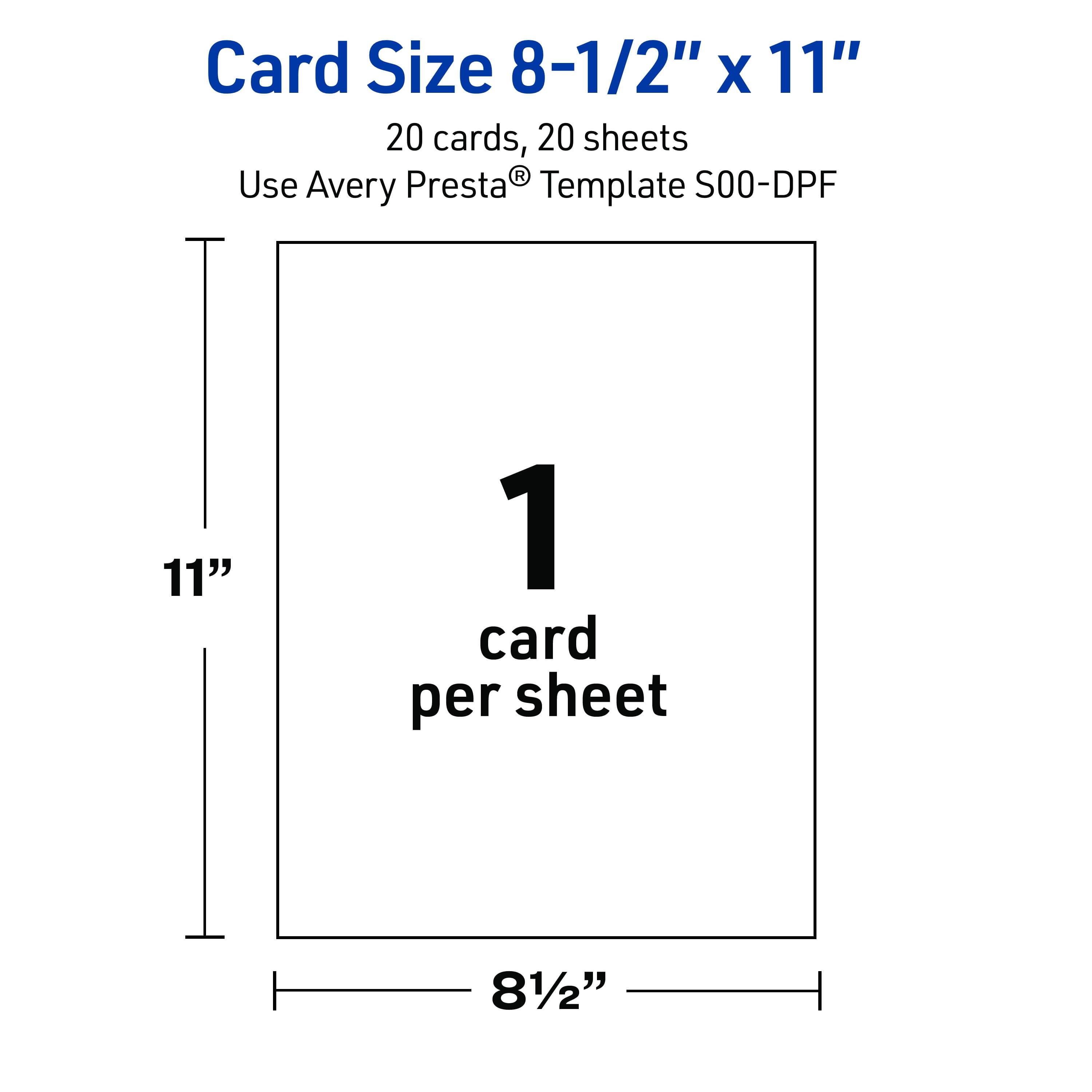Avery Cardstock, 8.5" x 11", Matte White, Gold Beads