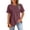 *Wine, variant on VBVC Women's Crew Neck Short Sleeve T-Shirt,Loose Fit Summer Basic Blouse For Women,Ladies Rolled Cuff Casual Tee with A Chest Pocket,Army Green,S-2XL