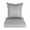 Silver Grey, variant on Outdoor Seat Cushion Set TeqHome 18" Square Pillow 19" Square Seat Cushion Waterproof Removable Cover Deep Seat & Back Cushion for Chair Sofa Couch Dark Blue