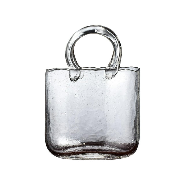 Oubit Flower Arrangement,Glass Vase Transparent Hand Glass Vase Transparent Hand Basket Leading Edge Technology