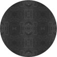 thumbnail image 1 of Ahgly Company Machine Washable Indoor Square Transitional Midnight Gray Area Rugs, 3' Square, 1 of 7