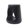 thumbnail image 4 of Hollow Side Table, Unique Wood-Like Black Finish Modern Accent for Indoors & Outdoors, 4 of 12