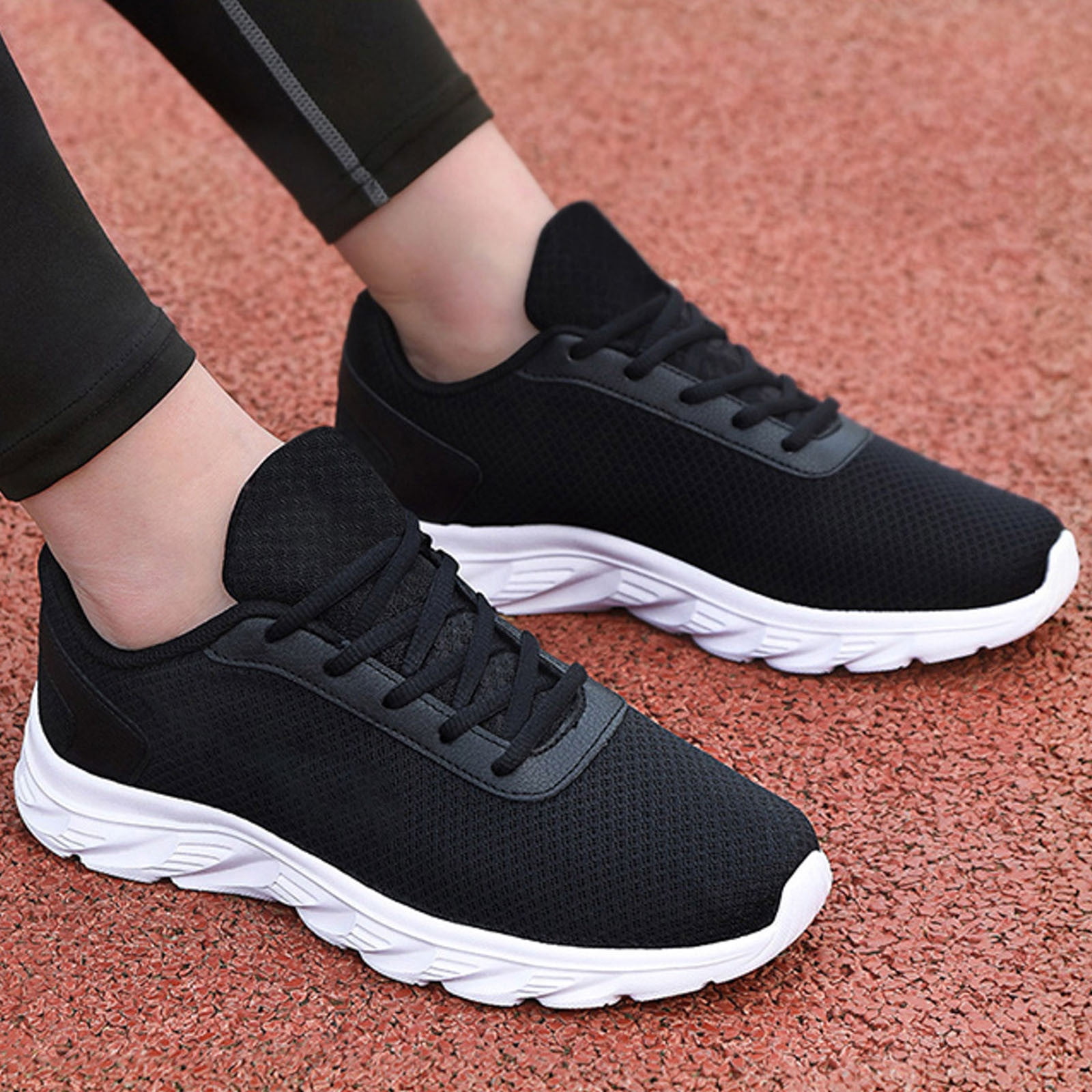 Mens Walking Shoes,Lightweight Breathable Tennis Running Shoes Mesh Non-Slip Casual Comfortable Fashion Sneakers Work Gym Workout Athletic Sport,White 45