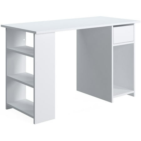 UPC: 0810043991360 | Mod-Arte Arma MDF and Engineered Wood Office Desk with Storage in White