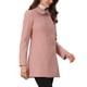 thumbnail image 4 of Abrigo largo de invierno de doble botonadura con cuello Peter Pan para mujer Inspire Chic en rosa polvo 3XL, 4 of 6