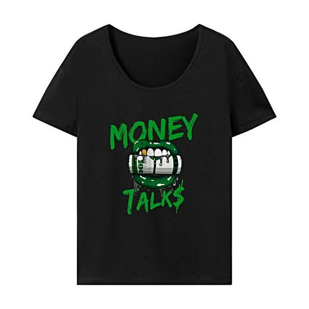 Camiseta básica para mujer, ajuste regular, cuello redondo, cuello redondo, para vacaciones M