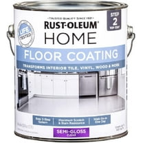 Rust-Oleum HOME Floor Coating, Top Coat (50 VOC), Semi-Gloss, 1 Gallon - 358584