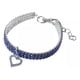 thumbnail image 1 of Collar Para Mascotas Con Diamantes De Fantasía Dije Corazón Color Azul Tamaño Del Collar L (grande), 1 of 2