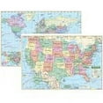 thumbnail image 2 of Kappa Map Group U.S. And World Wall Maps, 28" x 40", Pack Of 3, 2 of 2