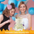 thumbnail image 4 of Duety 2Pcs Acrylic Cake Stand Fillable Cake Risers Clear Cake Tier Stackable Centerpiece Cake Display Boxes Decorative Cake Display Stand for Wedding Birthday Party, 4 of 9