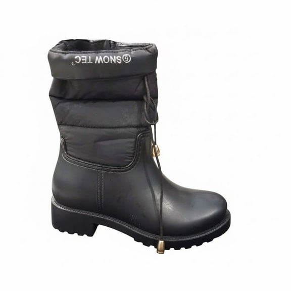 Snow Tec Women s Boot s-Stylish , Durable , Water Resistant -Fall , Winter &Halloween Offer -Black -size 6