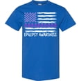 thumbnail image 3 of Inktastic Epilepsy Awareness Purple Ribbons and Flag T-Shirt, 3 of 5