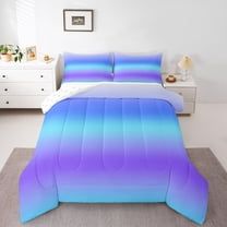 Homewish Abstract Gradient 2pcs Bedding Comforter Set For Teens Boys Girls,Tie Dye Twin Comforter Sets,Watercolor Ombre Breathable Bedding Set,Lightweight Room Decor,Reversible