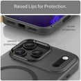thumbnail image 5 of For iPhone 17 Pro Max Case (Compatible with MagSafe) Slim Frosted Translucent Shockproof with Anti-Fingerprint Phone Case,Black,For iPhone 17 Pro Max, 5 of 8