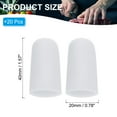 thumbnail image 2 of 1.6" Silicone Gel Finger Cots, Support Fingertips Sleeve Protector Thumb Finger Caps, White 20 Pcs, 2 of 7